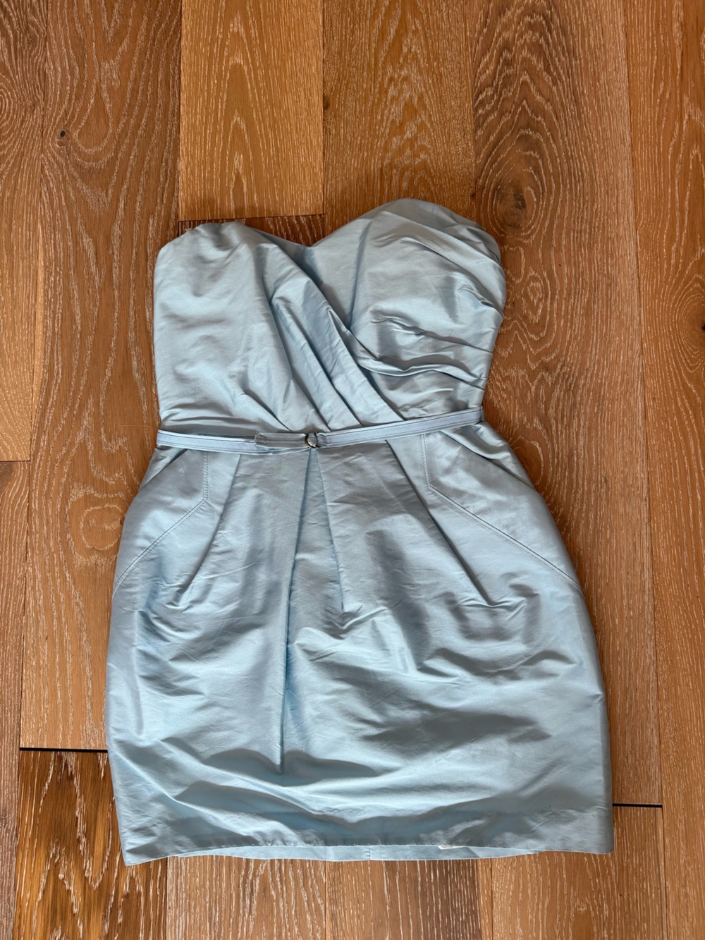 NWT Alexia Admor Strapless Metallic Satin Mini Dress Size S $248